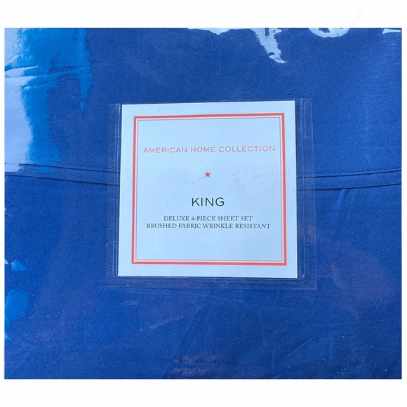 Navy Deep Pocket Microfiber Sheet Set - Picture 2 of 5